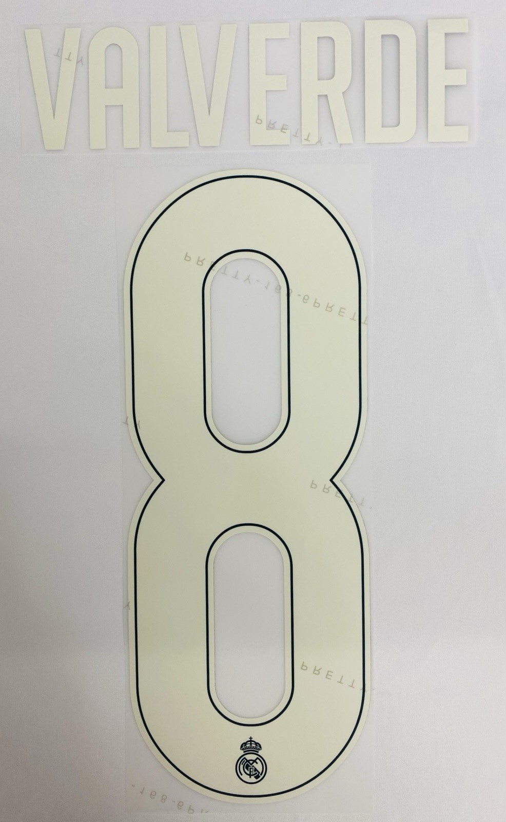 2026/27 REAL MADRID #8 VALVERDE AWAY NAME & NUMBER SET 2026/27 REAL MADRID #8 VALVERDE AWAY NAME & NUMBER SET