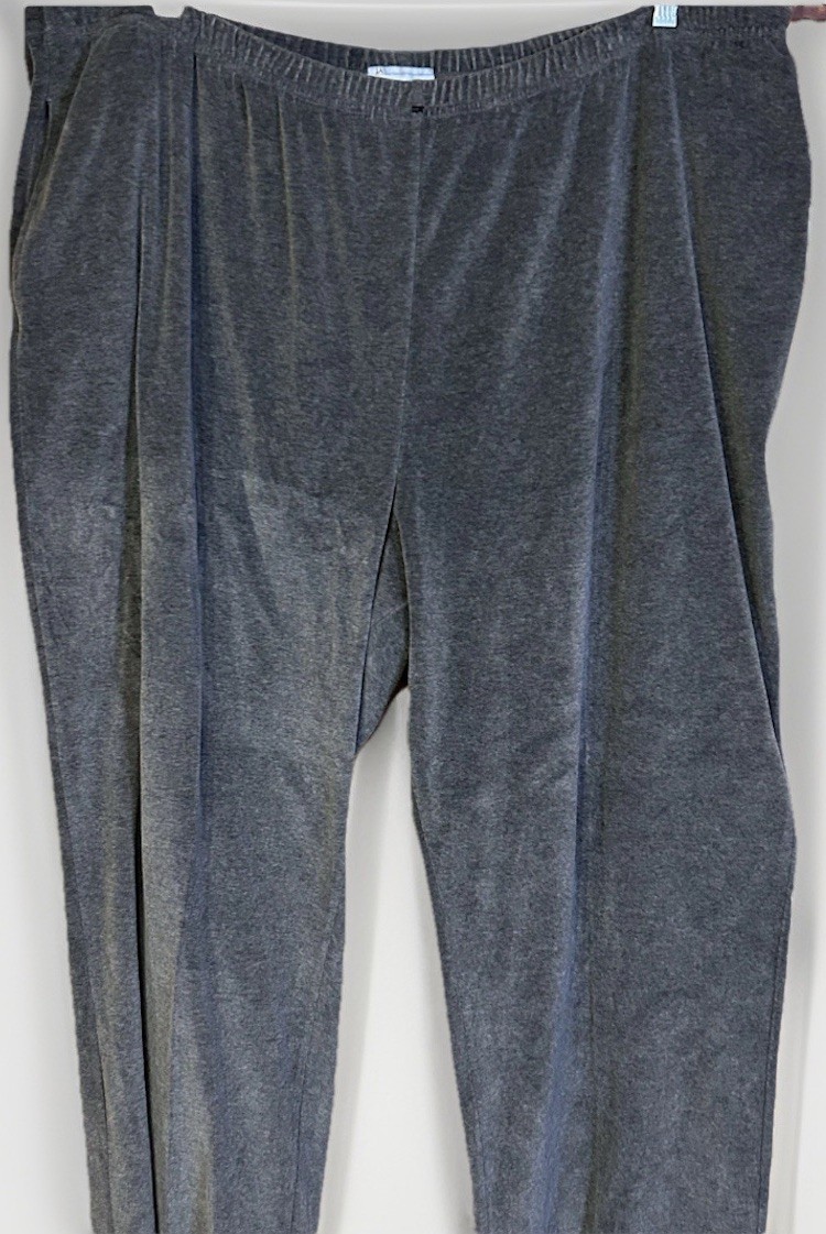 Liz & Me Sport Womens 3X Gray Pull On Lounge Pants Stretch Pockets Plus Size