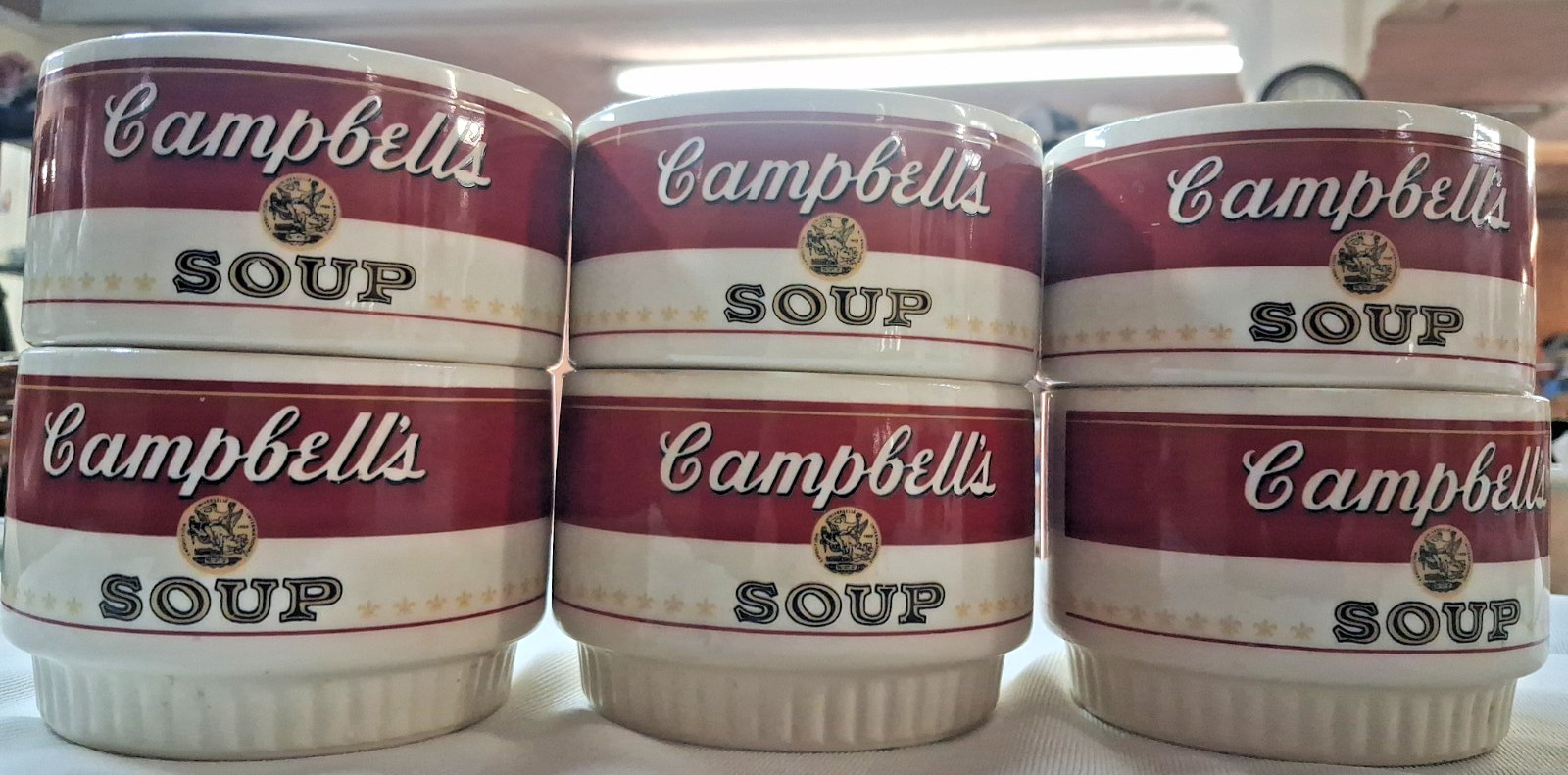 Vintage 1960's Campbell's Soup Stackable Ceramic Bowls / Set of 6 / USA Vintage 1960's Campbell's Soup Stackable Ceramic Bowls / Set of 6 / USA