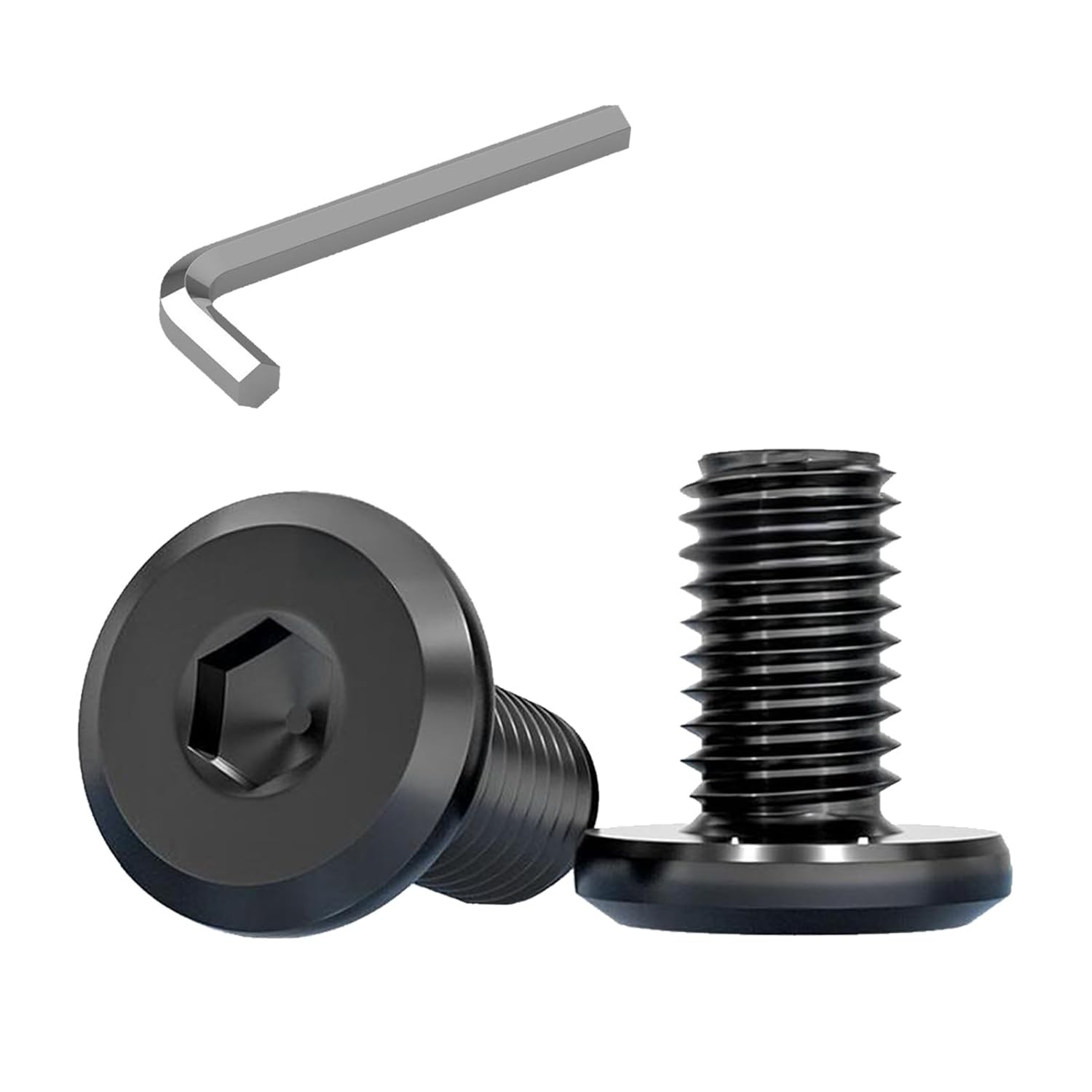 M6 X 10Mm Flat Head Hex Socket Cap Screws Bolts 30 Pcs, M6 Bolt Furniture Bolts 