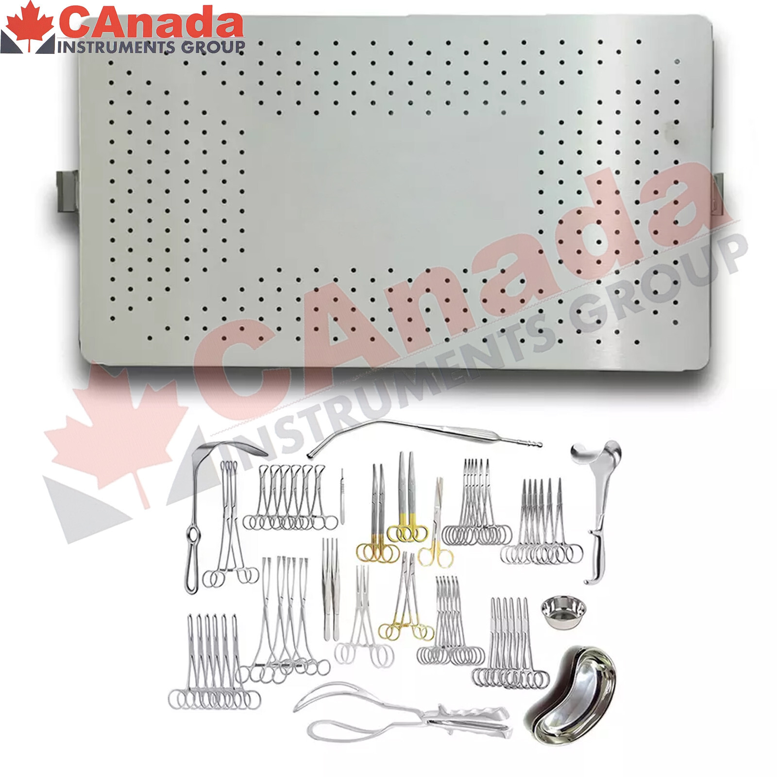 C-Section Surgical Instrument Set Cesarean Delivery OB GYN Kit With Tray DS-2498