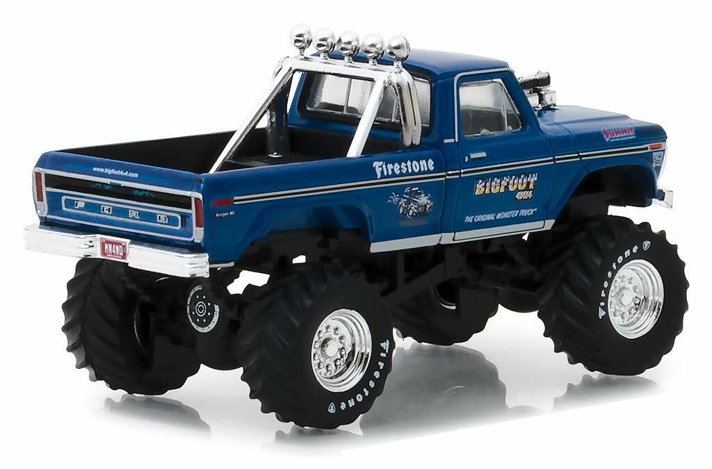 1974 Ford F-250 Monster Truck Bigfoot #1 Blue 1:64 Model - Greenlight 29934