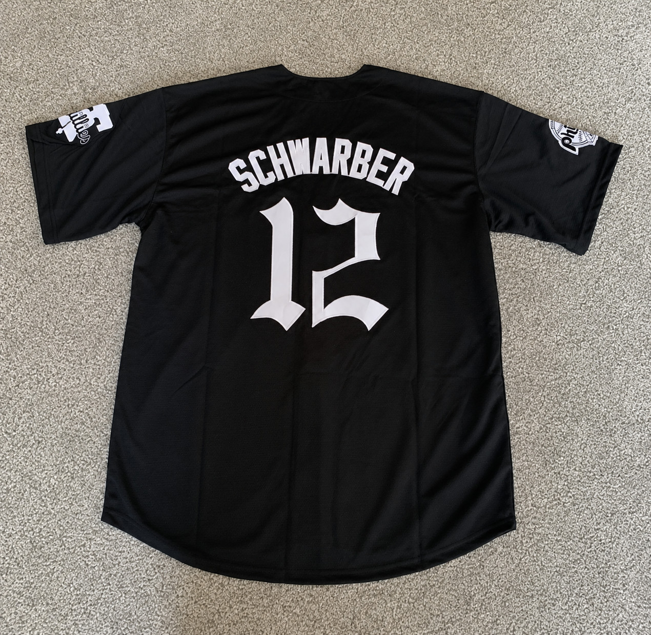 NWT Men’s Kyle Schwarber Phillies Goth Style Inquirer Edition Jersey ALL SIZES NWT Men’s Kyle Schwarber Phillies Goth Style Inquirer Edition Jersey ALL SIZES