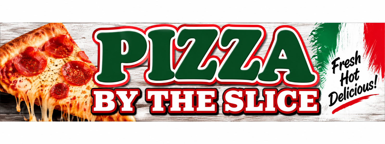 3ft x 8ft Pizza by the Slice Banner- New-Free Shipping 3ft x 8ft Pizza by the Slice Banner- New-Free Shipping