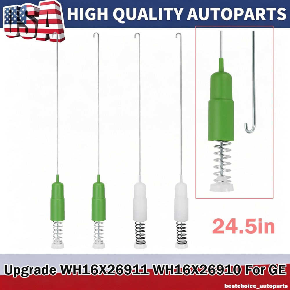 4Pack 24.5in Suspension Rod Kit for GE Hotpoint WH16X26911 WH16X26910 WH16X24144