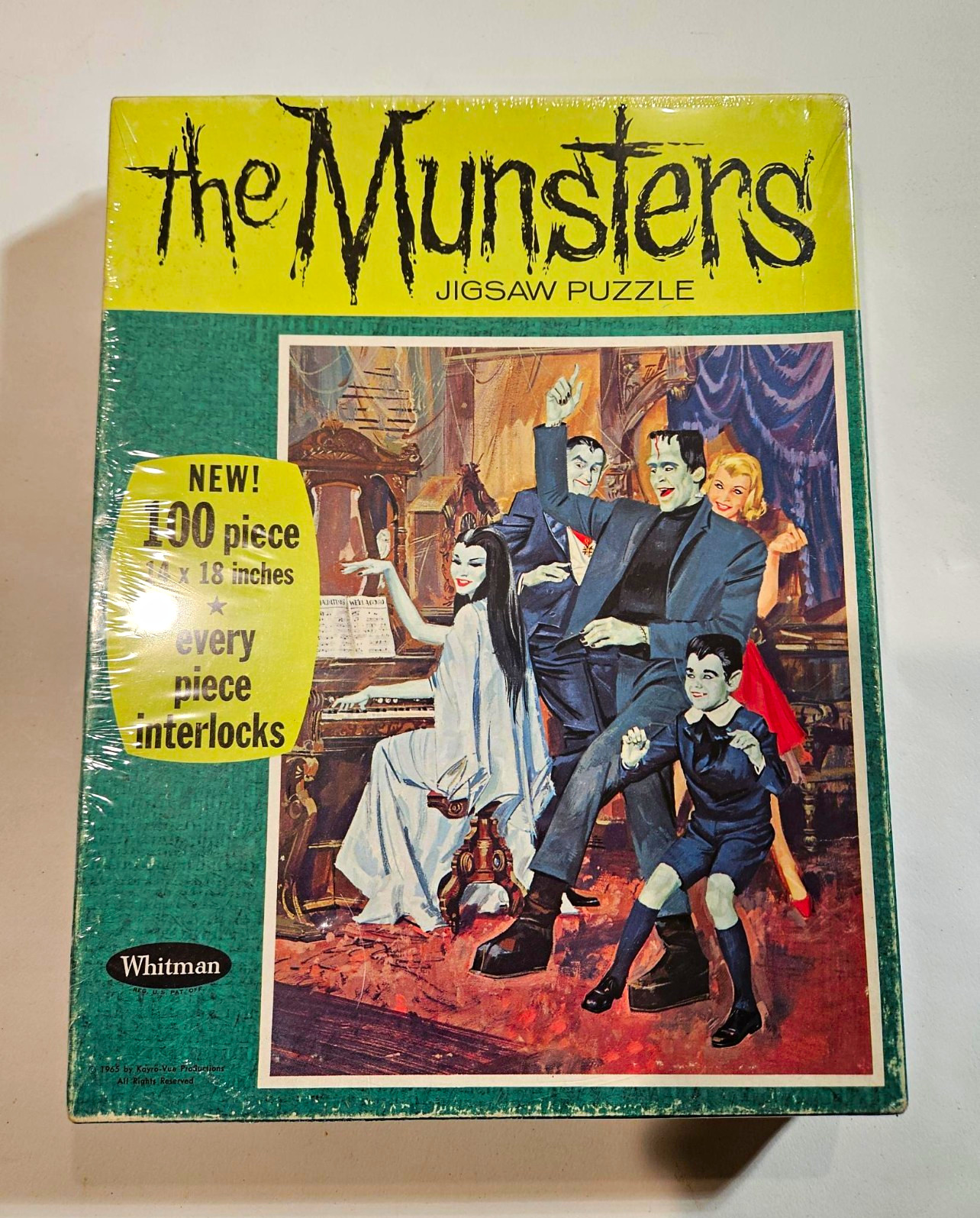 Whitman The Munsters 100-Piece Interlocking Vintage Jigsaw Puzzle 1963 MPN 461 Whitman The Munsters 100-Piece Interlocking Vintage Jigsaw Puzzle 1963 MPN 461