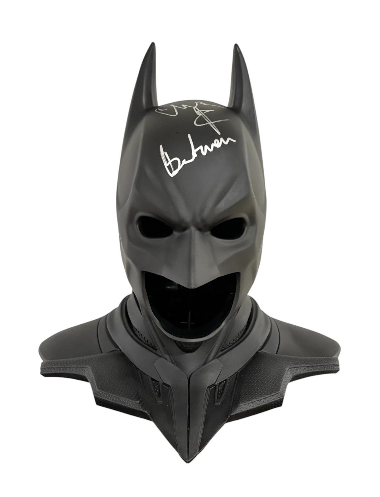 Christian Bale Signed Batman The Dark Knight 1:1 Scale Cowl Replica Beckett BAS