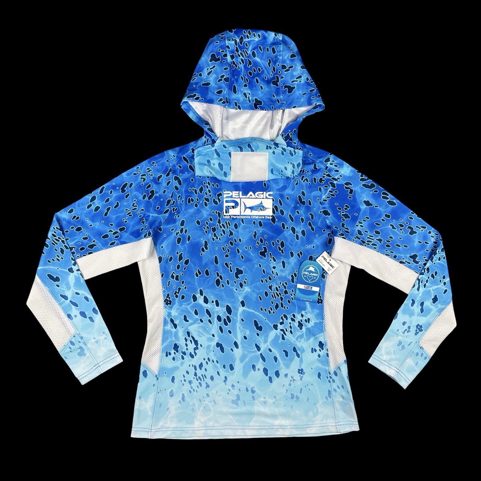 NWT Pelagic Women’s S Dorado Hoodie Exo-Tech High Performance Offshore Face Mask