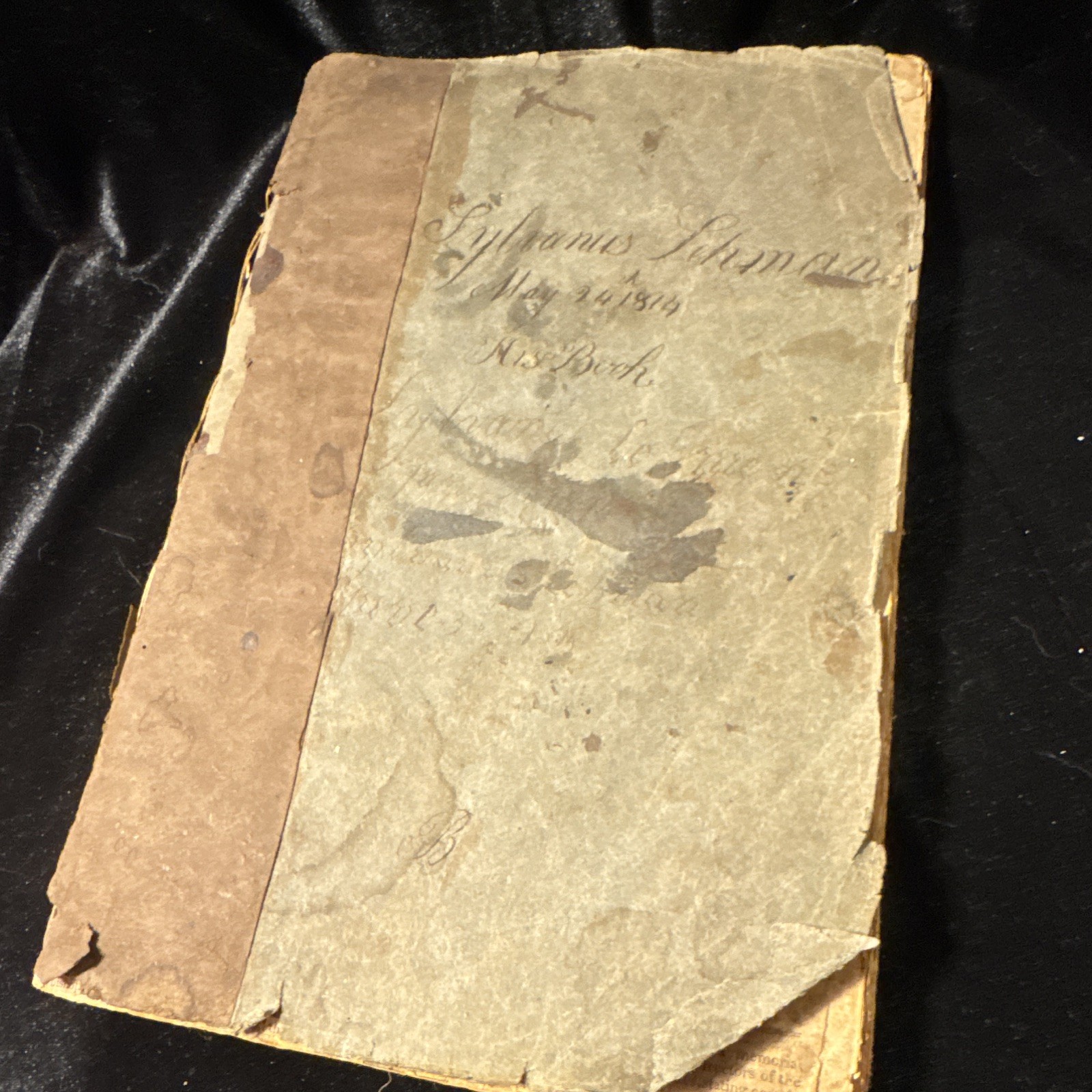 Mid 19th-Century “DAY BOOK” commercial ledger Repurposed as Victorian Scrapbook