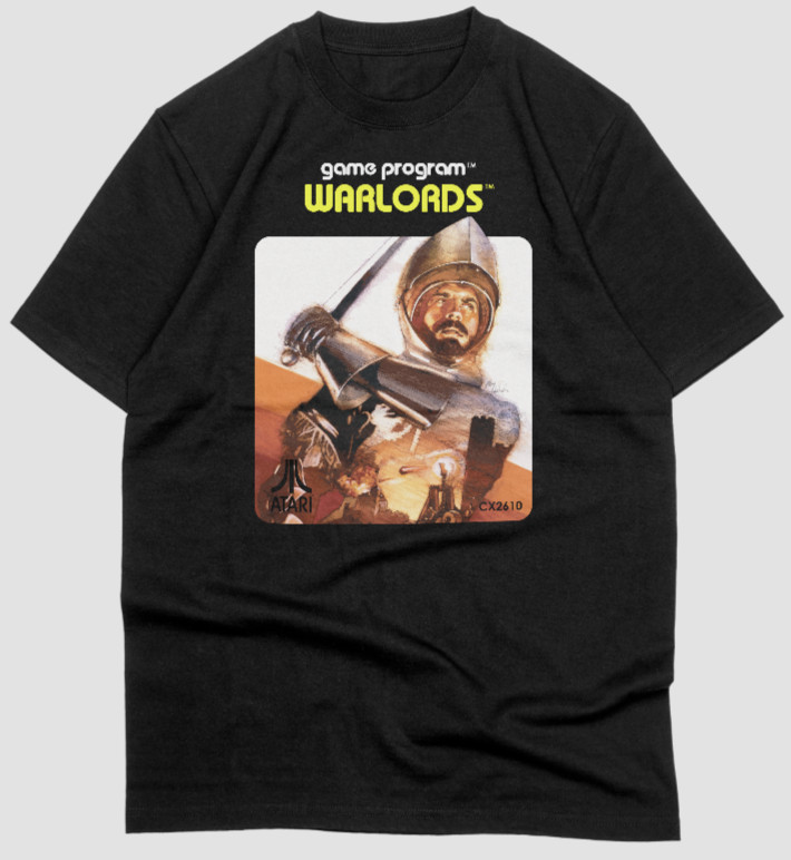 Atari Warlords Retro Video Game Tee - Vintage 80s Medieval Knight Graphic Shirt