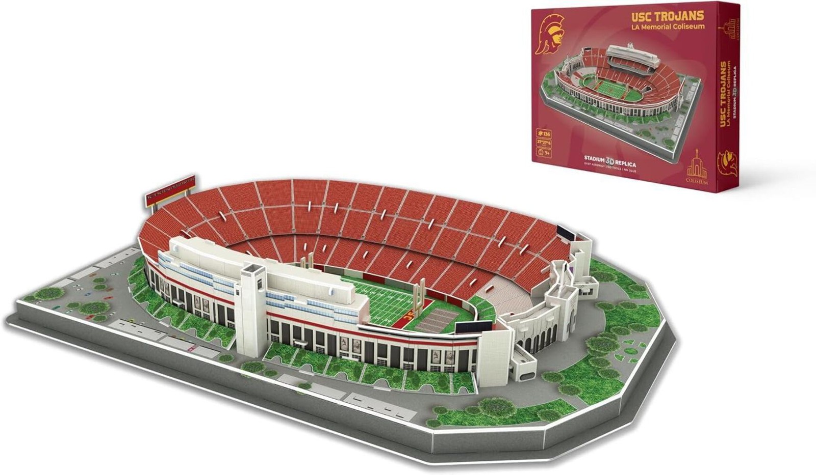 USC Trojans LA Memorial Coliseum 3D Replica Puzzle – 136-Piece College Football
