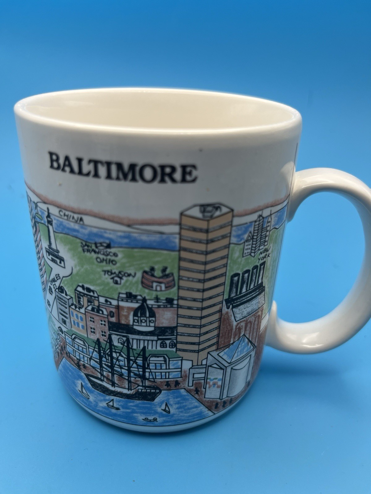 RARE Vintage CHICAGO A View of the World CITY MUGS 12oz Coffee CUP 4 RARE Vintage CHICAGO A View of the World CITY MUGS 12oz Coffee CUP 4