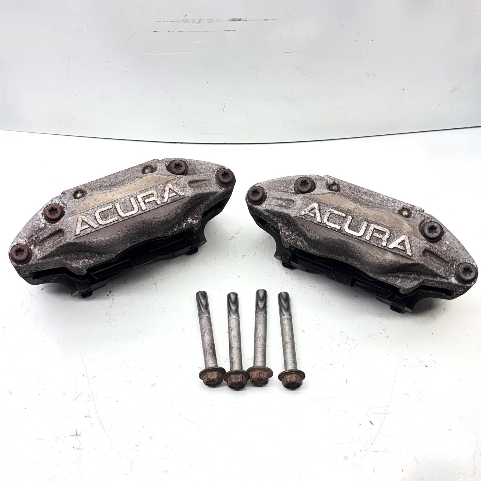 2005-2012 Acura RL Front 4 Piston Brake Calipers OEM Big Brake Upgrade ADVICS 2005-2012 Acura RL Front 4 Piston Brake Calipers OEM Big Brake Upgrade ADVICS