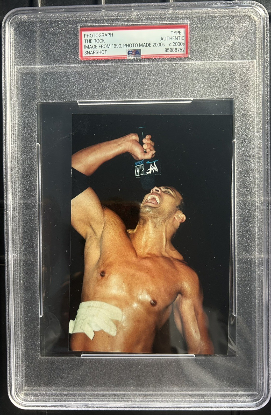 The Rock Dwayne Johnson 1990s WWF Original Photograph PSA Type II The Rock Dwayne Johnson 1990s WWF Original Photograph PSA Type II