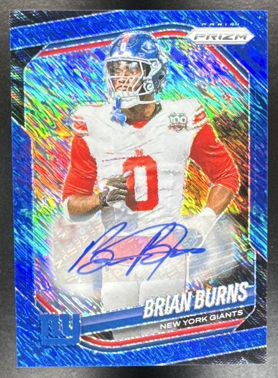 Brian Burns Blue Shimmer Auto 20/25 2025 Panini Prizm #147 - New York Giants Brian Burns Blue Shimmer Auto 20/25 2025 Panini Prizm #147 - New York Giants