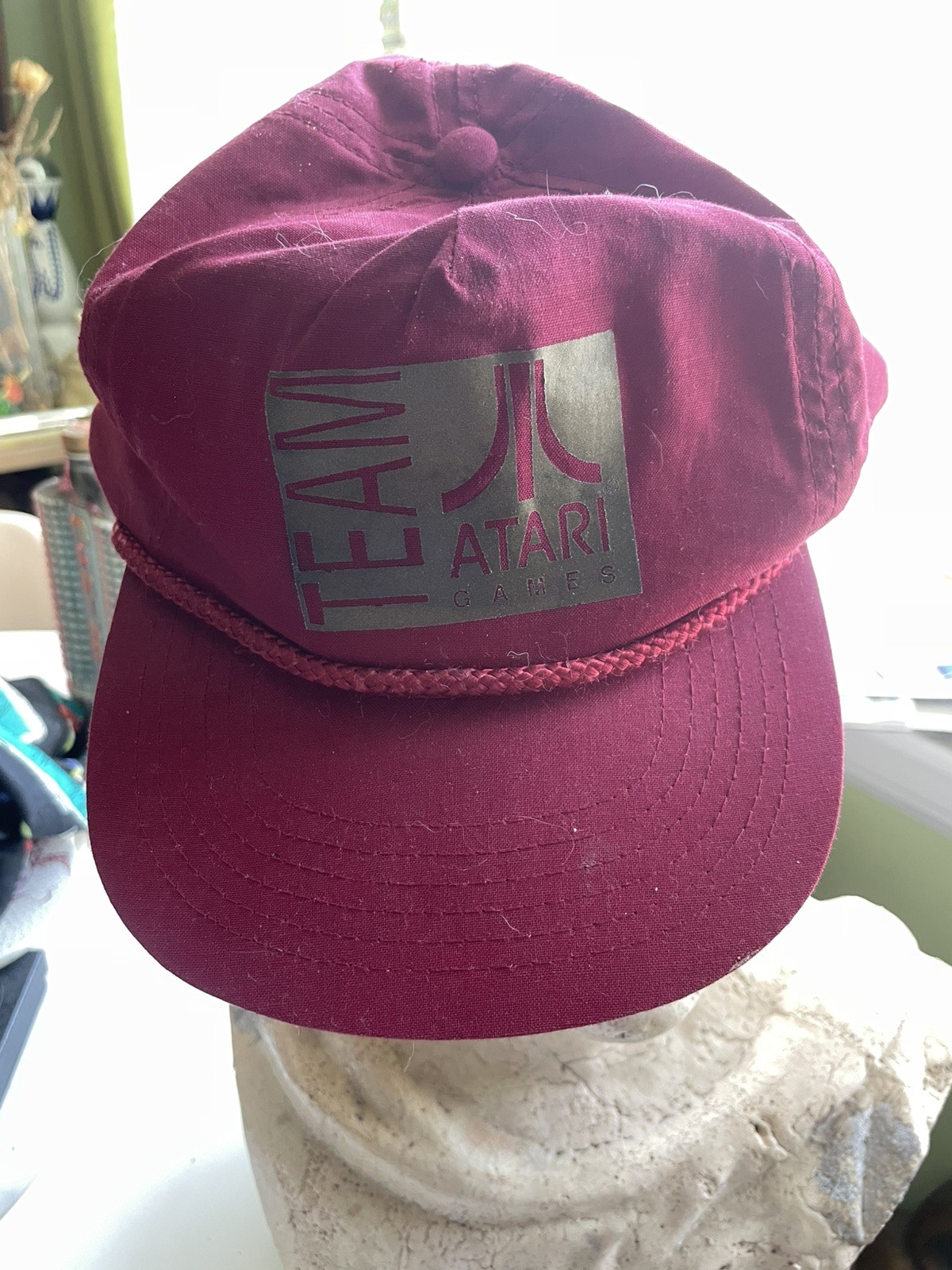 rare Vintage 1980s ATARI Team Games promo SnapBack Hat baseball cap video games rare Vintage 1980s ATARI Team Games promo SnapBack Hat baseball cap video games