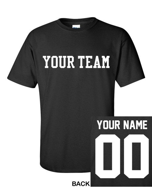 CUSTOM T-Shirt JERSEY Personalized ANY COLOR Name Number Team Softball Football