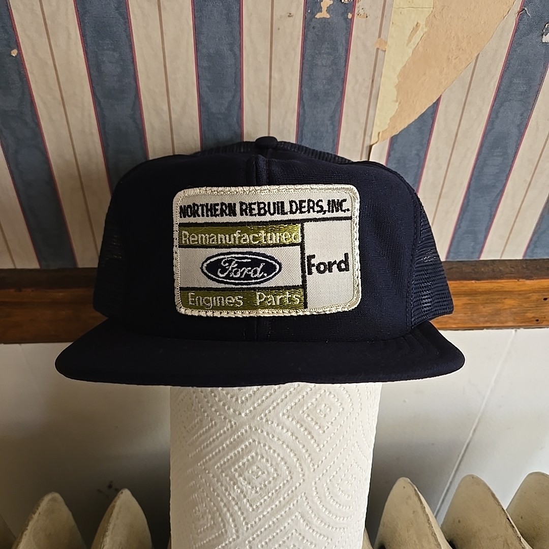 Vtg Ford Northern Rebuilders Inc Snapback Hat Patch Navy Blue Cars Retro Mustang Vtg Ford Northern Rebuilders Inc Snapback Hat Patch Navy Blue Cars Retro Mustang