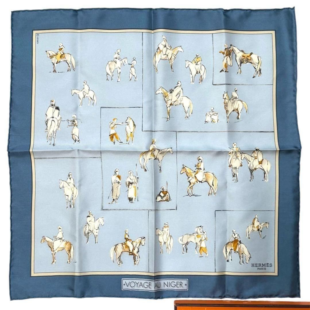 HERMES Scarf Silk Multicolor W 16.3 x H 16.3 in