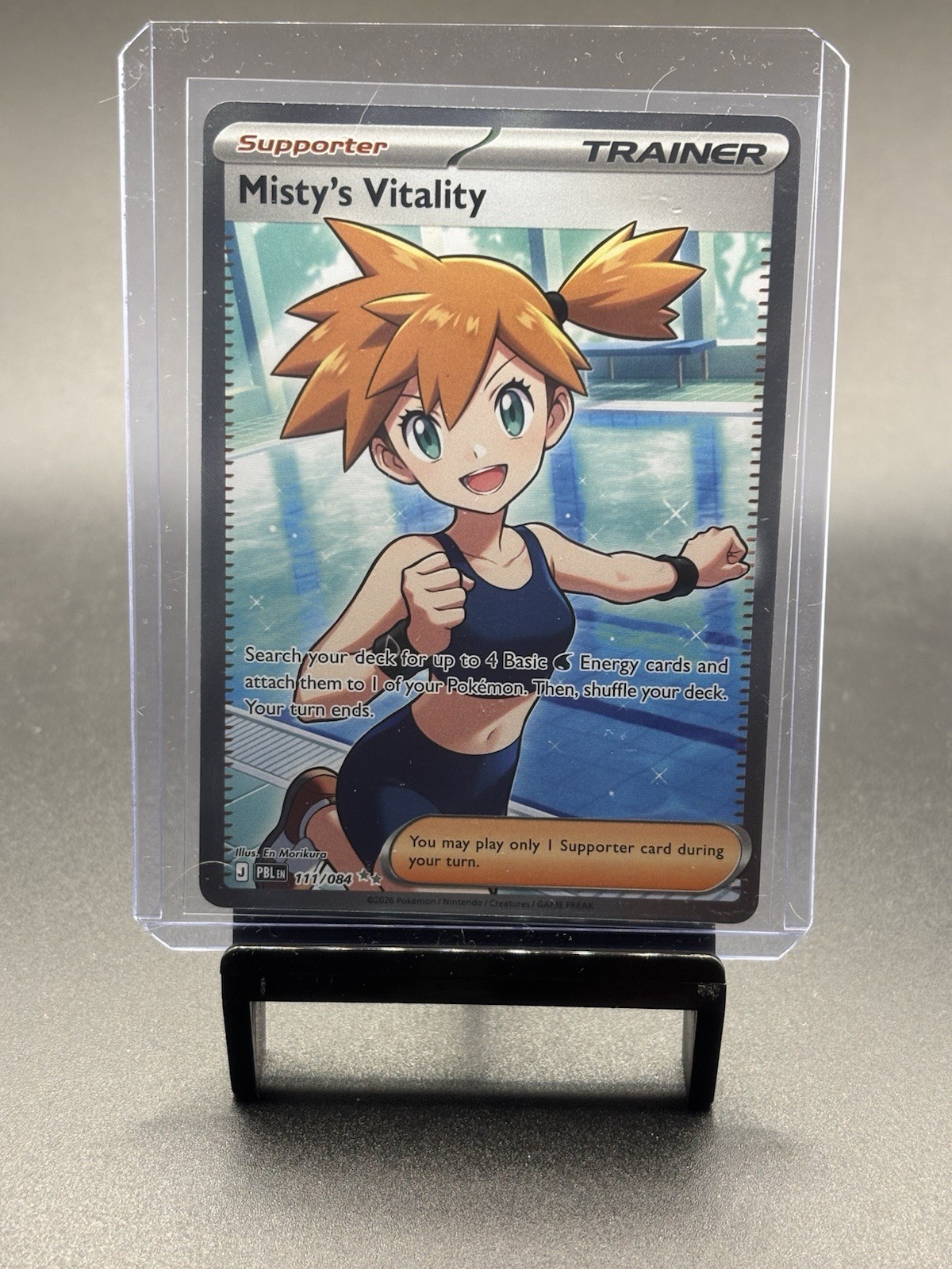 Misty\'s Vitality Full Art Holo 111/084 Pitch Black Ultra Rare Pokemon TCG Misty\'s Vitality Full Art Holo 111/084 Pitch Black Ultra Rare Pokemon TCG