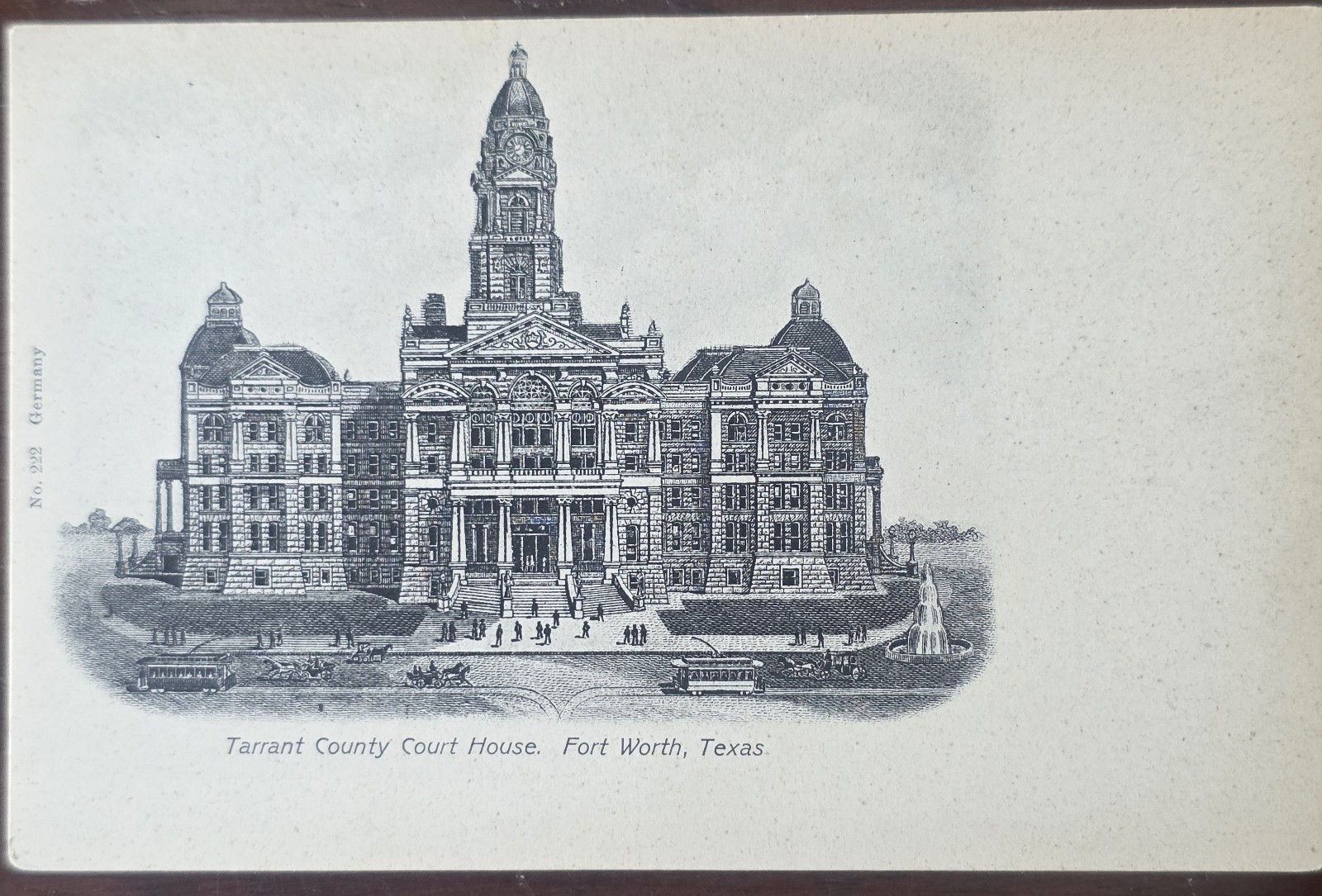 Postcard Tarrant County Court House Fort Worth Texas GERMANY #222 Postcard Tarrant County Court House Fort Worth Texas GERMANY #222