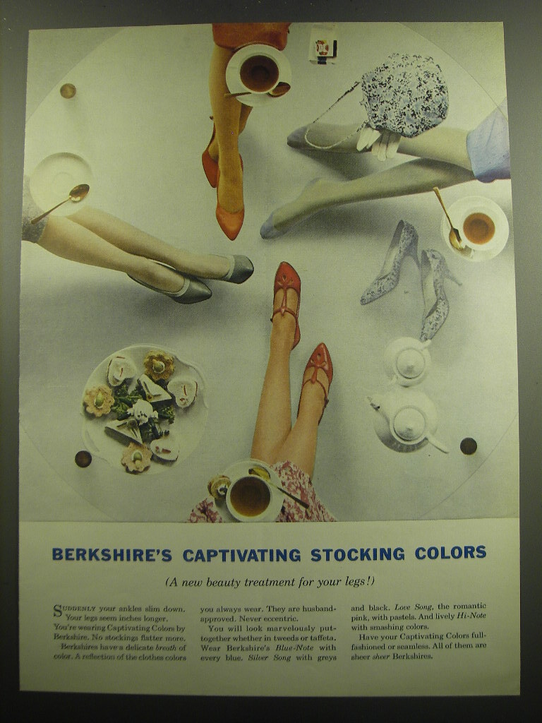 1958 Berkshire Stockings Advertisement - Berkshire\'s Captivating Stocking Colors 1958 Berkshire Stockings Advertisement - Berkshire\'s Captivating Stocking Colors