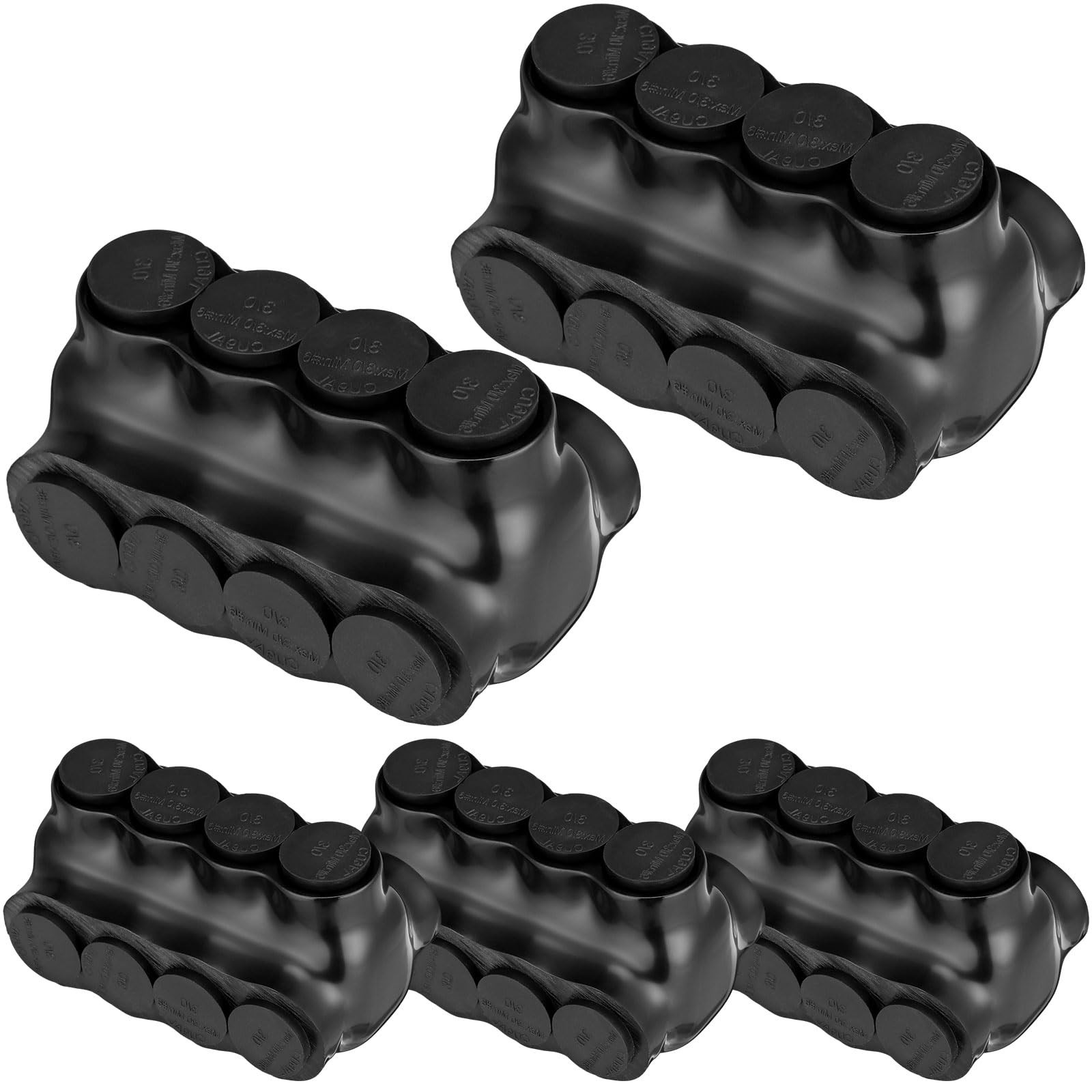 Copkim 5 Pack Multi Tap Connector 4 Wire Ports 3/0-6 AWG Copkim 5 Pack Multi Tap Connector 4 Wire Ports 3/0-6 AWG