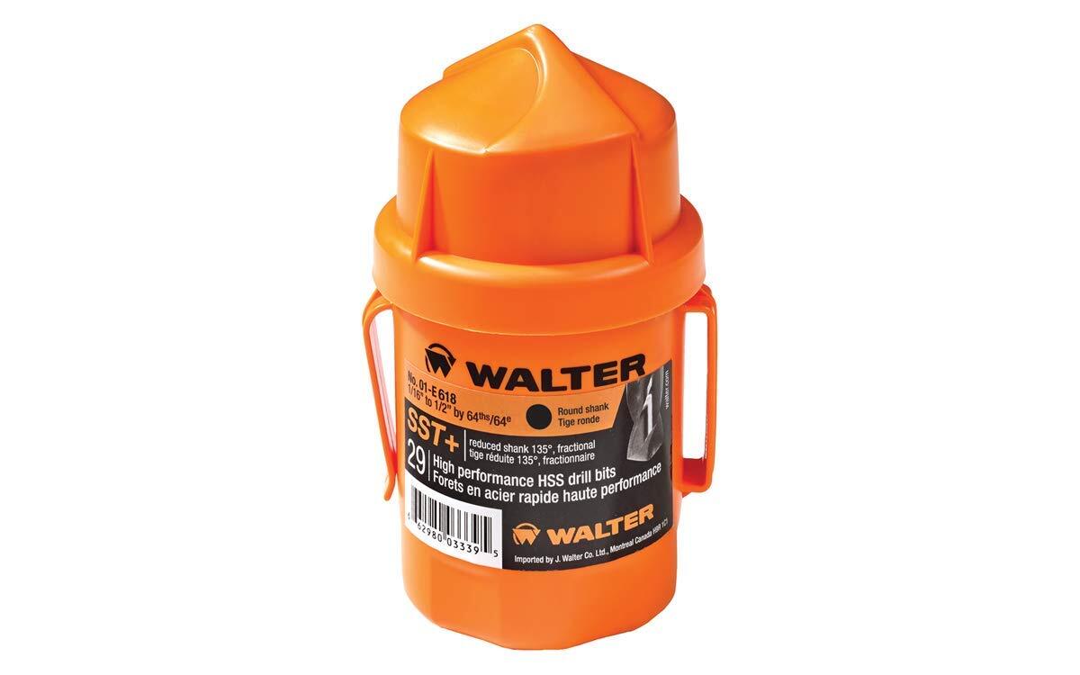 Walter Surface Technologies 01E618 29-Piece Jobber's Length Bits Round Shank