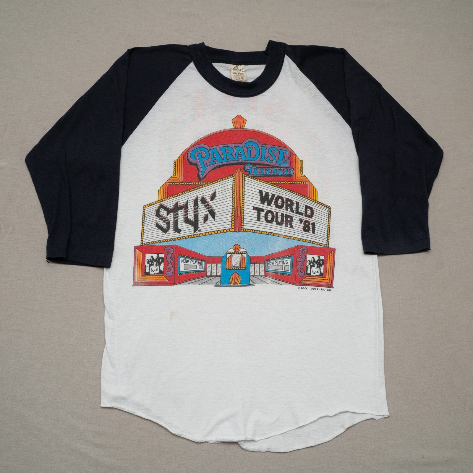 Vintage 1981 Styx Paradise Theatre Shirt L Raglan Tour Band Concert Jersey 80s Vintage 1981 Styx Paradise Theatre Shirt L Raglan Tour Band Concert Jersey 80s