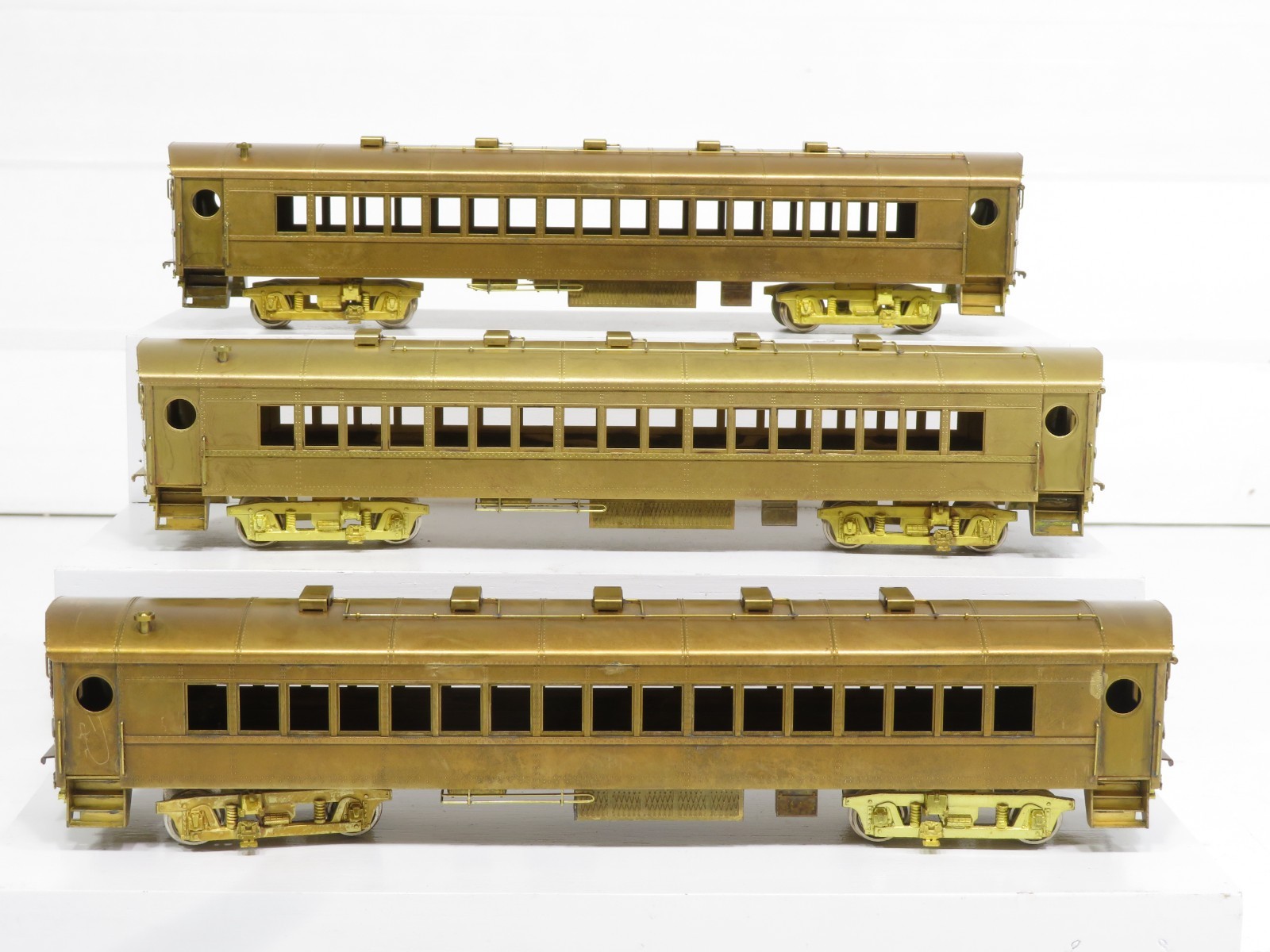 NJ Custom Brass Orion PS-7015 HO Brass LIRR Ping Pong MU Set 3 Cars LN 13549