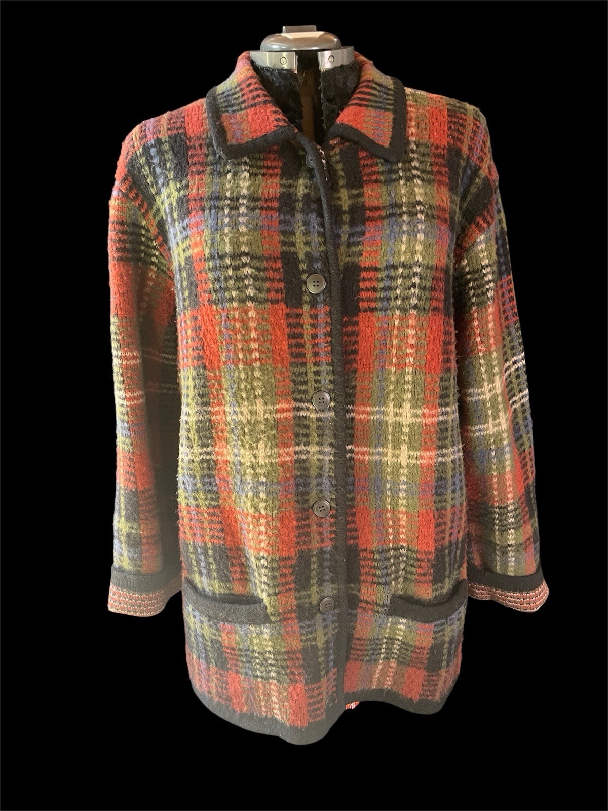 Vintage 90’s ‘Real Clothes- Saks Fifth Avenue’ Wool Blend Sweater Jacket Sz XL