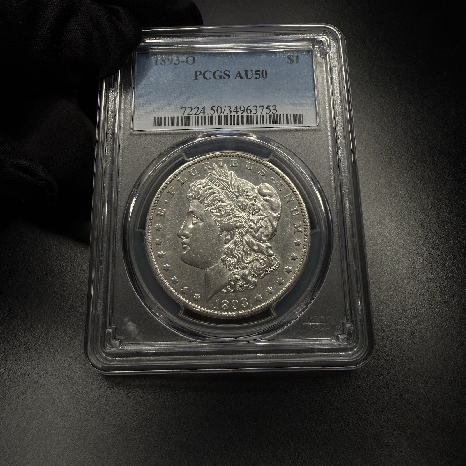 USA: Morgan Dollar, 1893-O, PCGS AU50, Rare Key Date