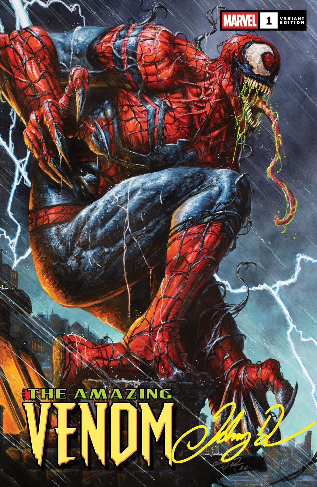 THE AMAZING VENOM #1 JOHNNY DESJARDINS NYCC EXCLUSIVE - TRADE DRESS SIGNED W/COA THE AMAZING VENOM #1 JOHNNY DESJARDINS NYCC EXCLUSIVE - TRADE DRESS SIGNED W/COA