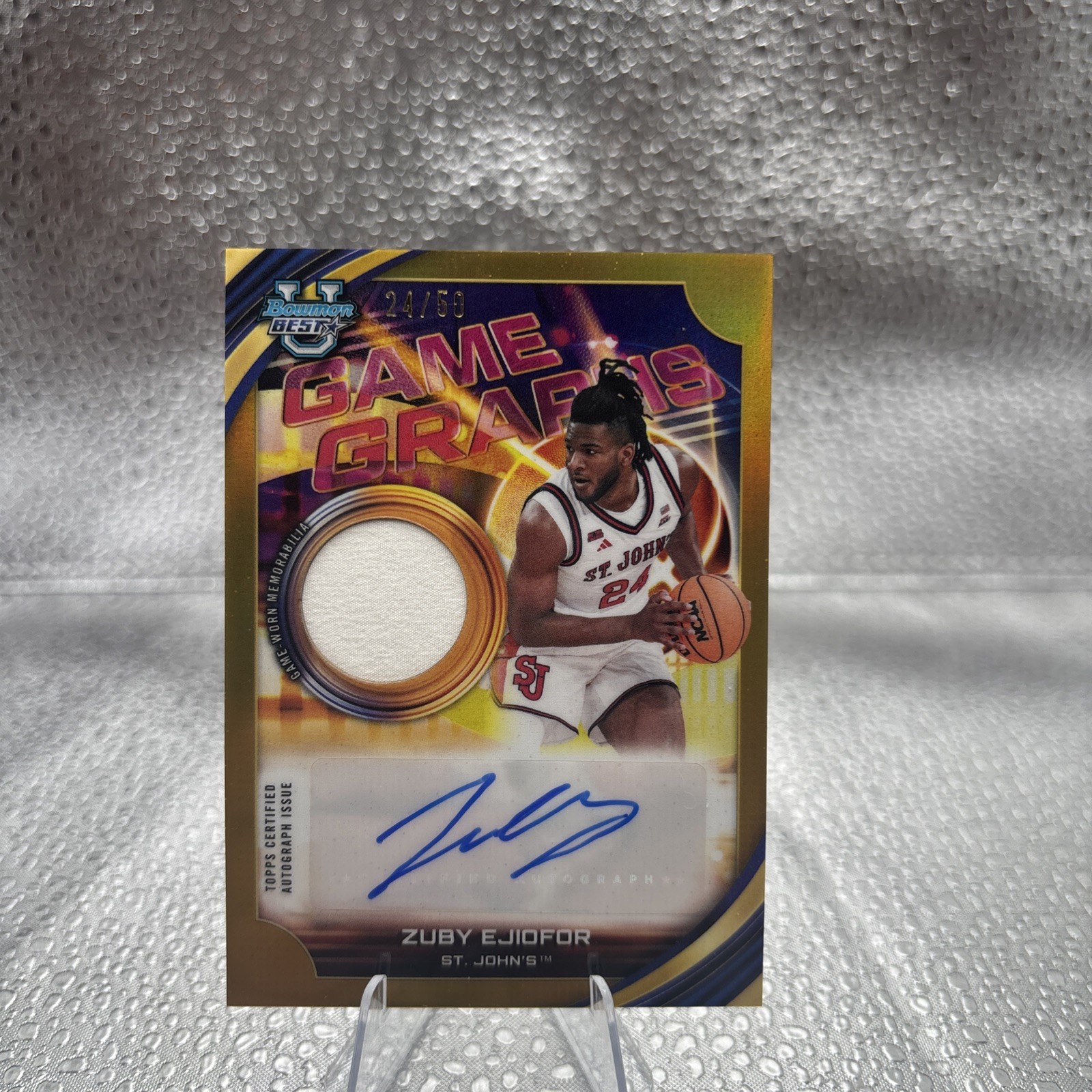 2025-26 Bowman U Best Basketball Zuby Ejiofor Game Graphs /50 Auto GG-ZE