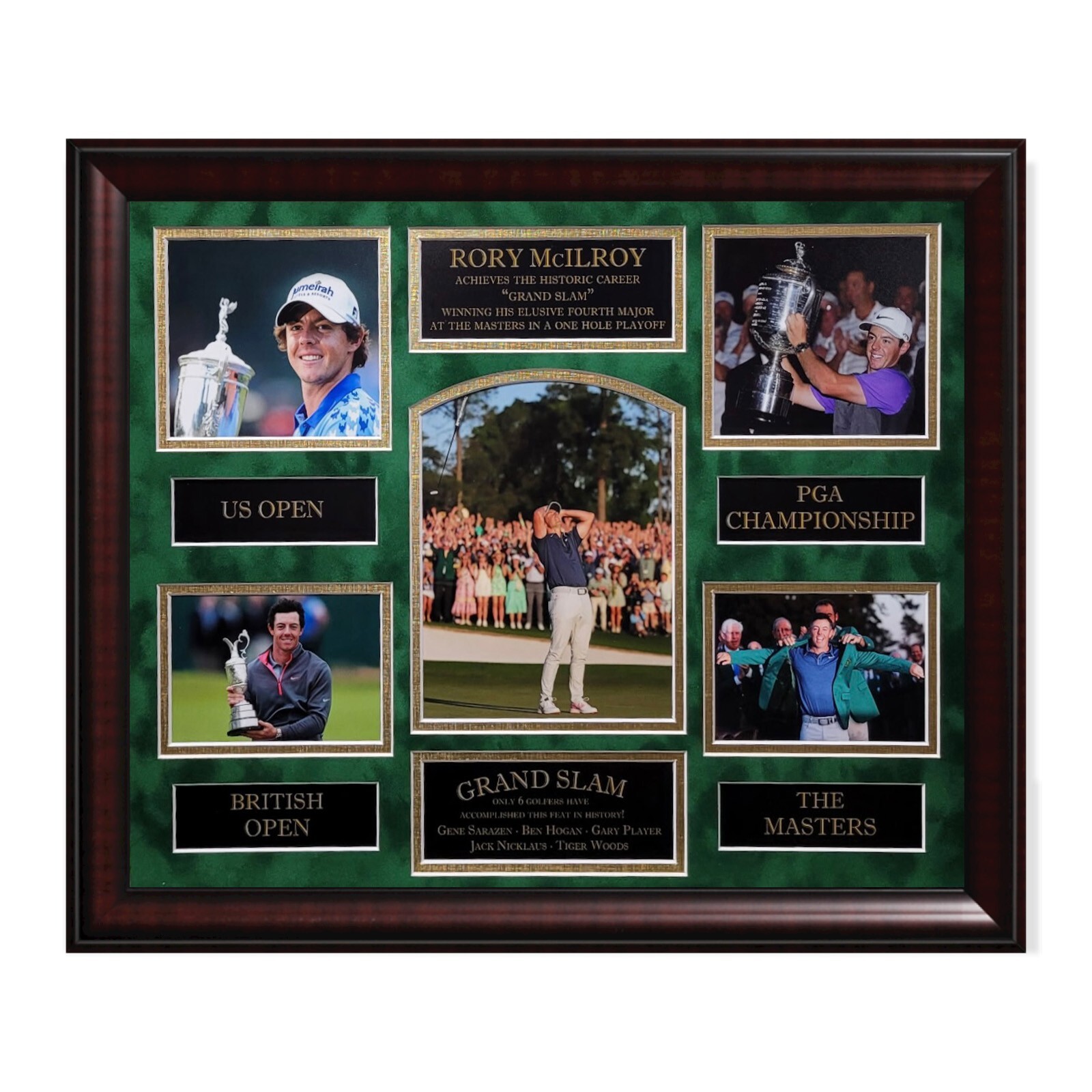 Rory Mcilroy Unsigned Major Championship Grand Slam Collage Framed To 16x20 Rory Mcilroy Unsigned Major Championship Grand Slam Collage Framed To 16x20