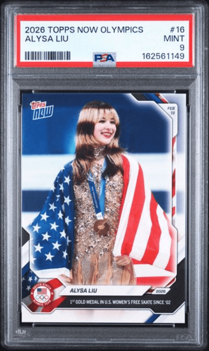 Graded 2026 Topps Now Olympics Alysa Liu #16 Figure Skating Card PSA 9 Graded 2026 Topps Now Olympics Alysa Liu #16 Figure Skating Card PSA 9