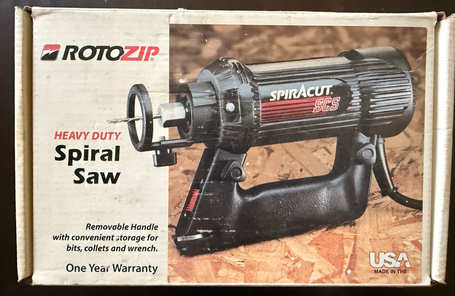 VINTAGE RotoZip Spiracut SCS 01 Heavy Duty Spiral Saw 1/8 &  1/4 Org. Box&Manual