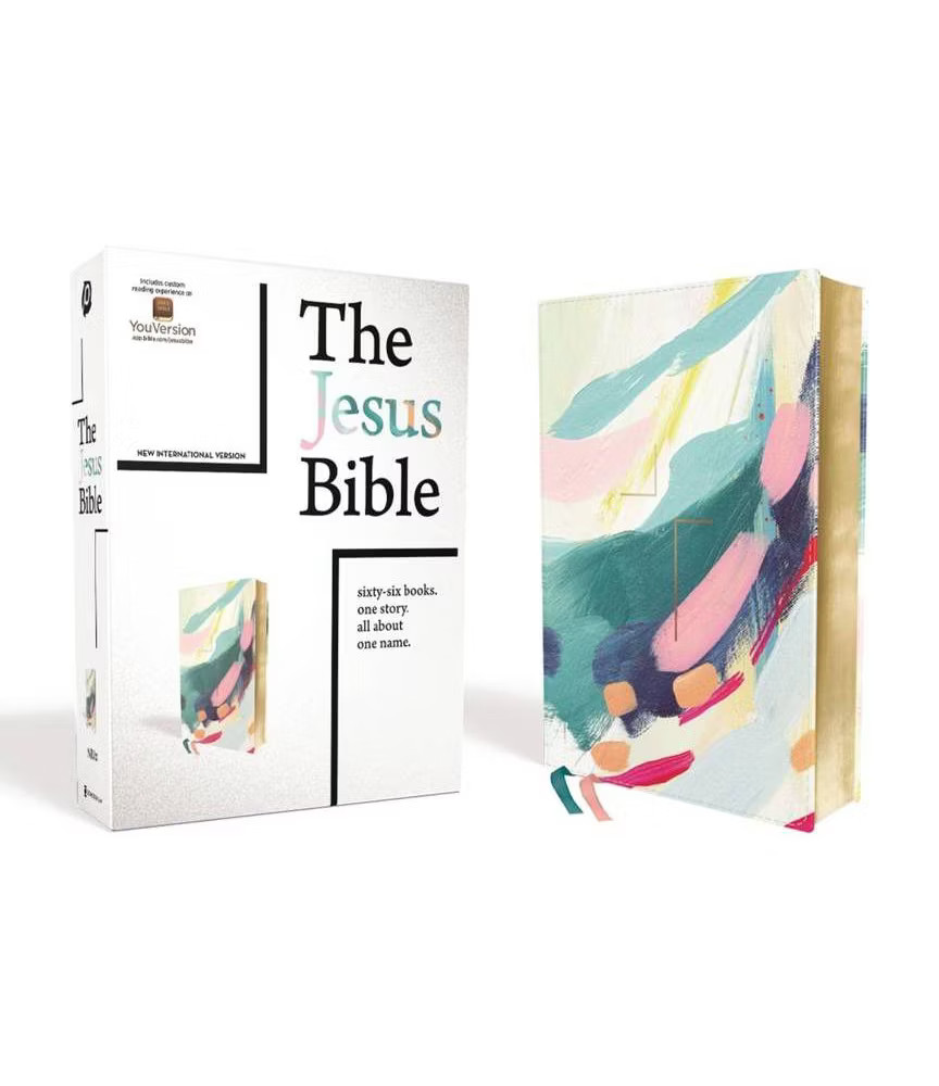 The Jesus Bible NIV Edition Leathersoft Multi-Color/Teal Comfort Print -