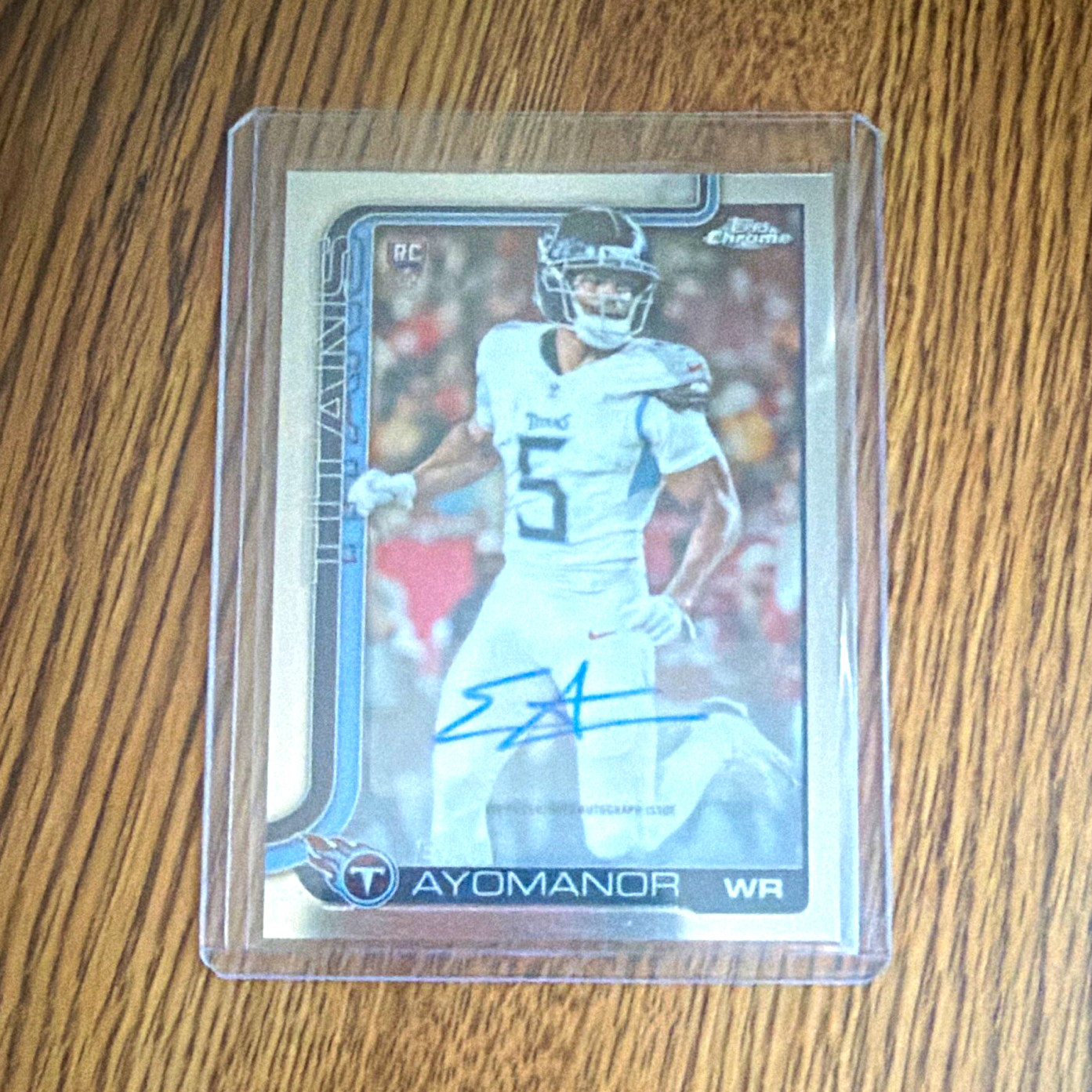 Topps Chrome 2025 Rookie Autographs Elic Ayomanor RC Auto Titans #RA-EAY