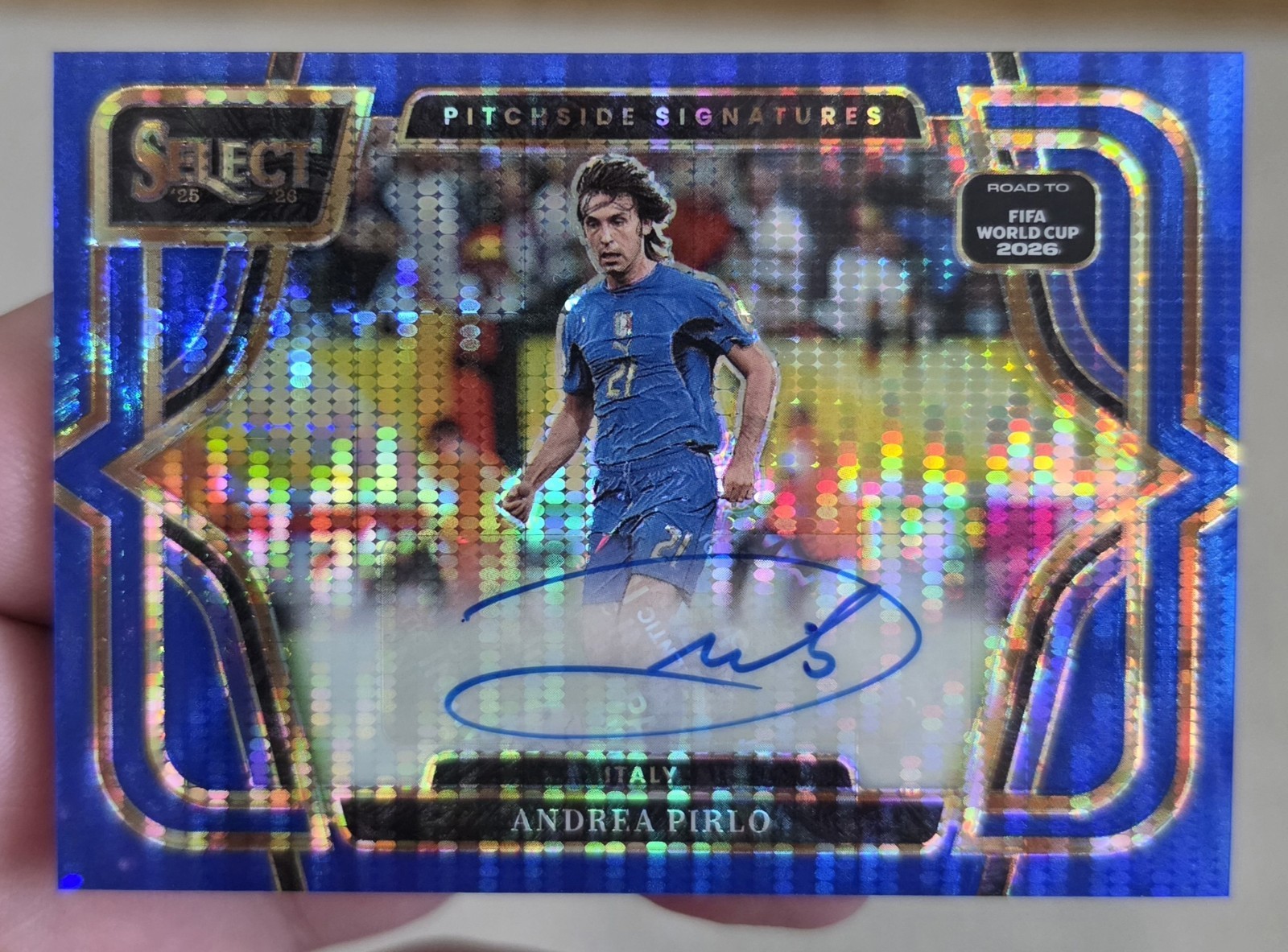 2025 Select Fifa Andrea Pirlo Blue Pulsar Autograph 2025 Select Fifa Andrea Pirlo Blue Pulsar Autograph
