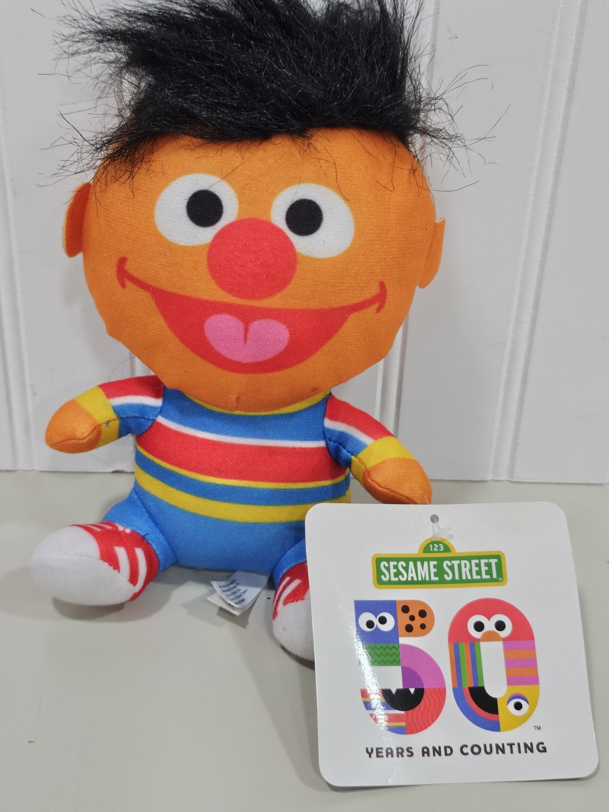 Sesame Street Big Head Ernie 50 Years & Counting Sitting 7.5\