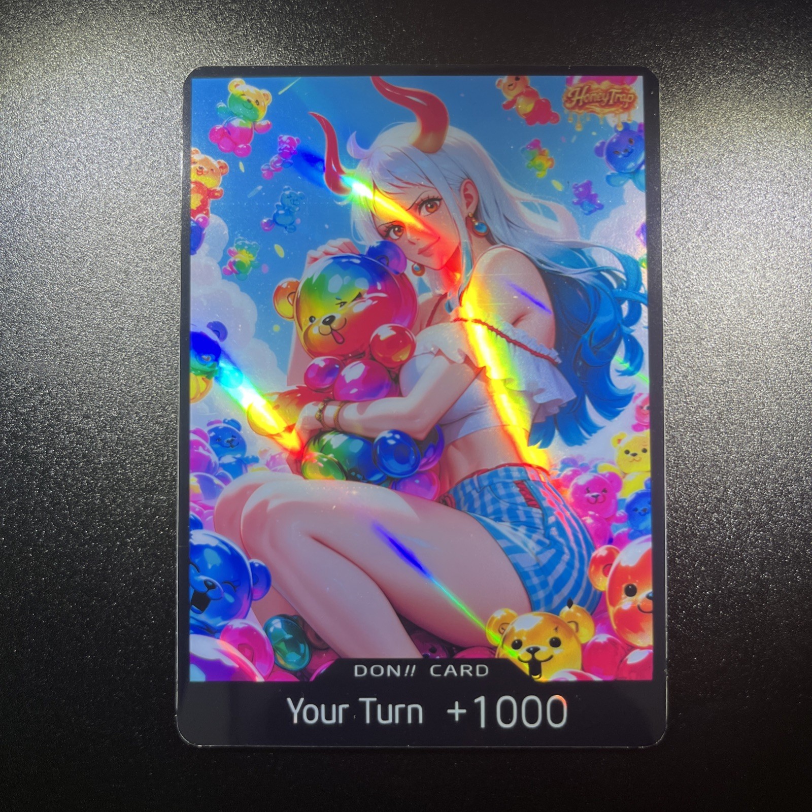 CUSTOM DON One Piece CCG Proxy Fan Art Card - Yamato (Laser Foil Holo Front)