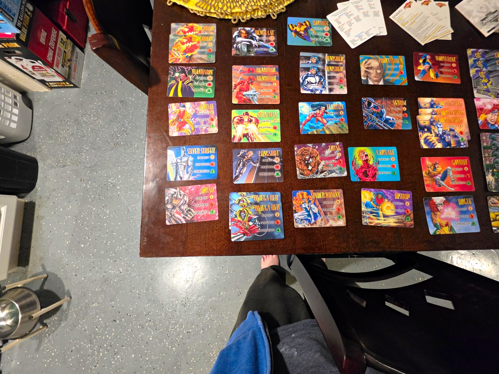 Vintage Marvel Overpower CCG Lot 600+ Cards & 1994 Fleer Flair Annual Stash
