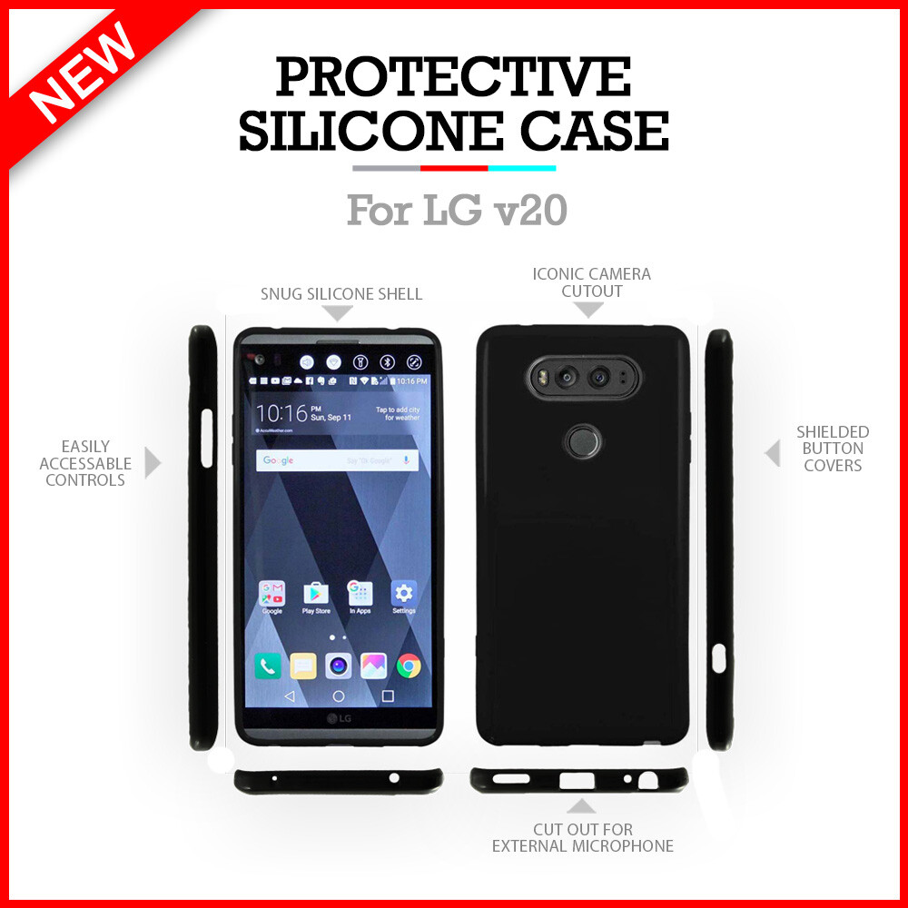 B2G1 Free Ultra Slim Shockproof Lightweight Rubber Case Cover for LG V20 BLACK B2G1 Free Ultra Slim Shockproof Lightweight Rubber Case Cover for LG V20 BLACK