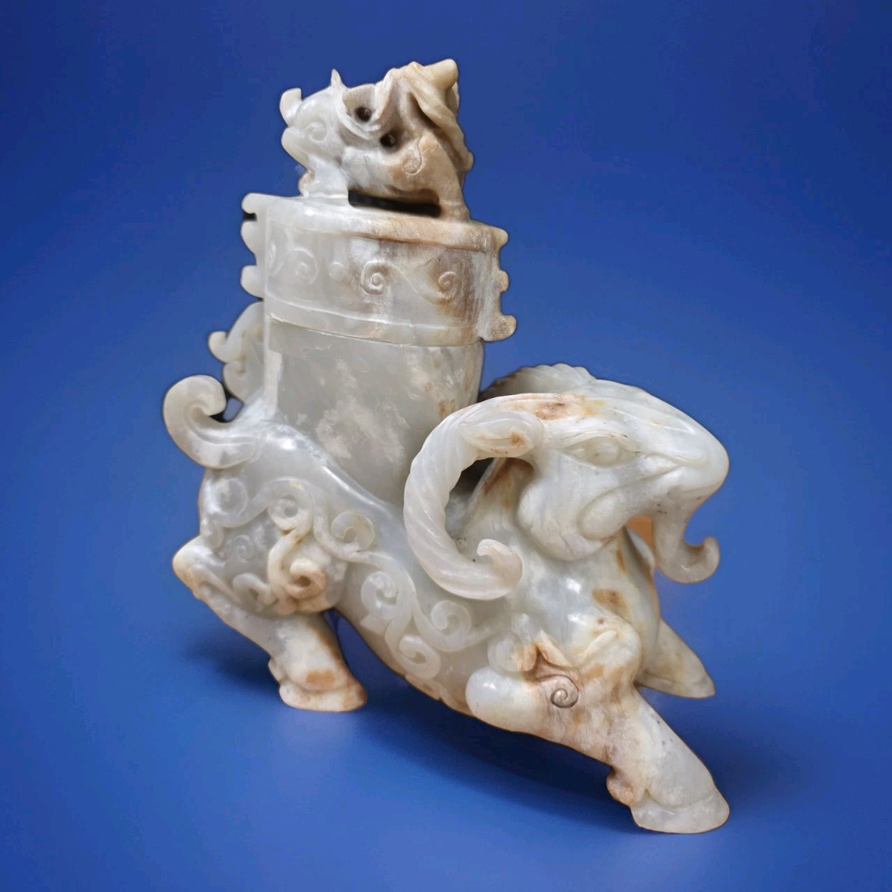 antique Chinese Jade Ram Ming Dynasty 7.75 antique Chinese Jade Ram Ming Dynasty 7.75