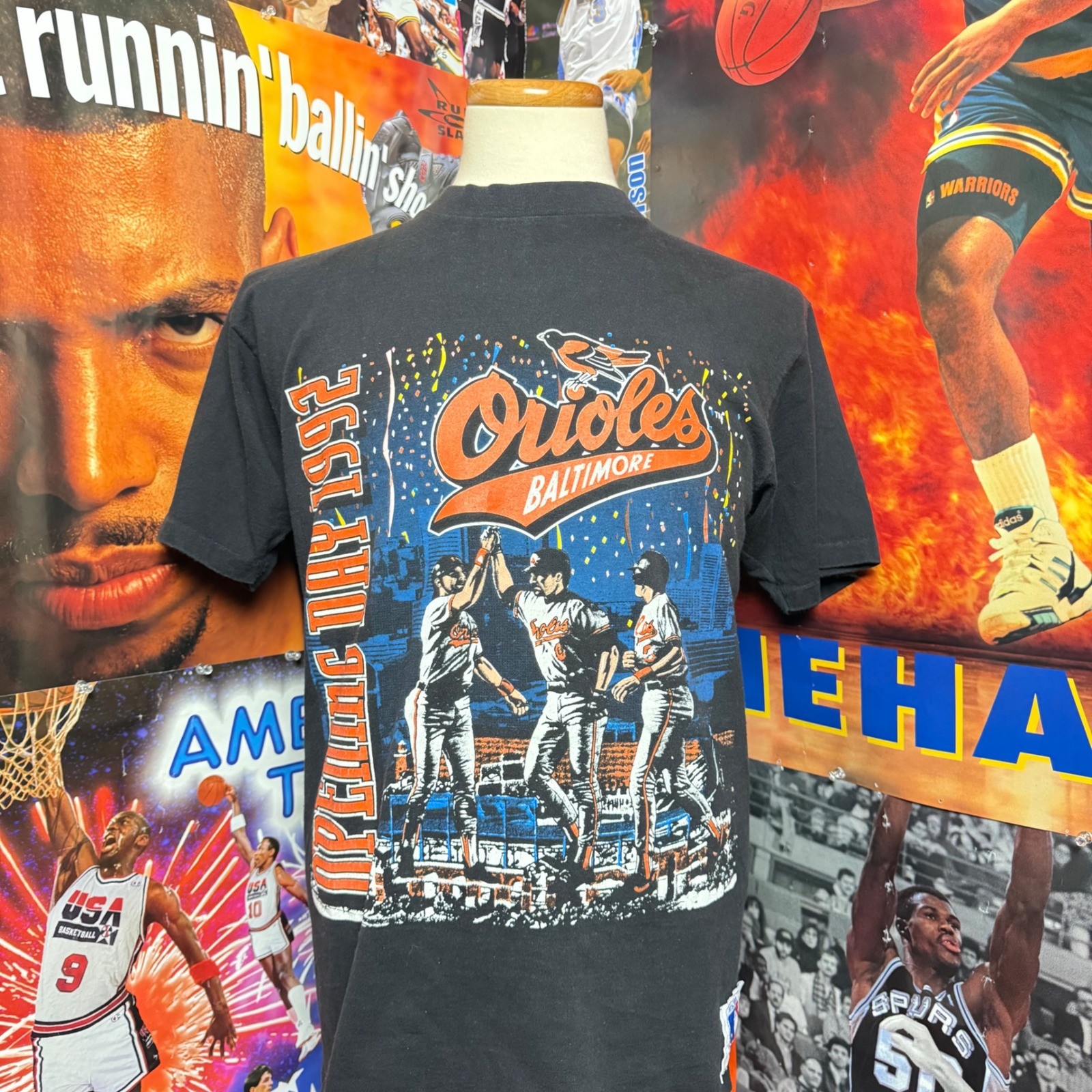 Vintage Baltimore Orioles 1992 Opening Day Nutmeg Single Stitch T Shirt Sz Large Vintage Baltimore Orioles 1992 Opening Day Nutmeg Single Stitch T Shirt Sz Large