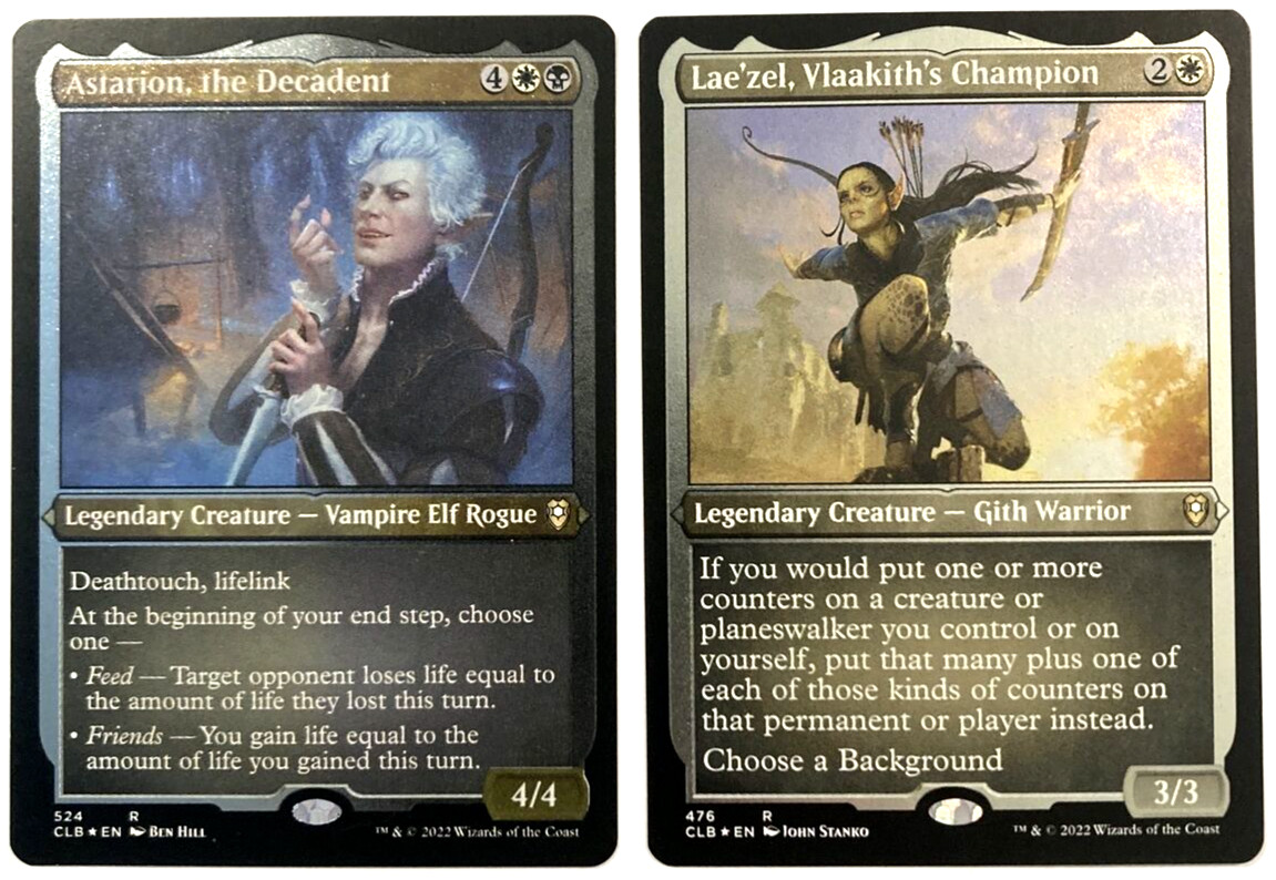 MTG Astarion, the Decadent + Lae\'zel, Vlaakith\'s Champion Baldur\'s Gate FOIL SET