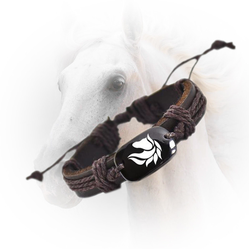 Love Horse Vegan Leather Adjustable Bracelet Horse Wristband Horse Bracelet Love Horse Vegan Leather Adjustable Bracelet Horse Wristband Horse Bracelet