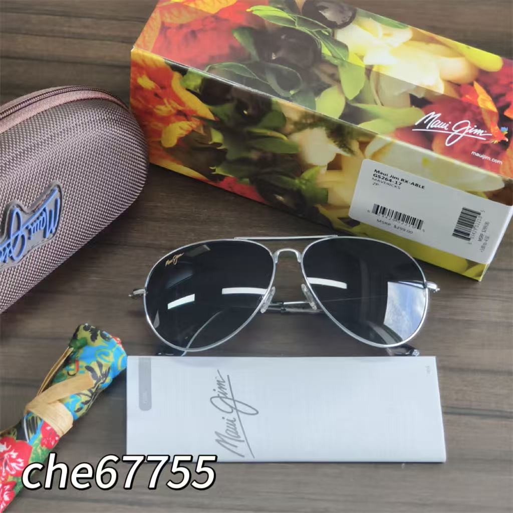 NEW Maui Jim Mavericks Polarized Sunglasses GS264-17 Silver/Neutral Grey Aviator NEW Maui Jim Mavericks Polarized Sunglasses GS264-17 Silver/Neutral Grey Aviator