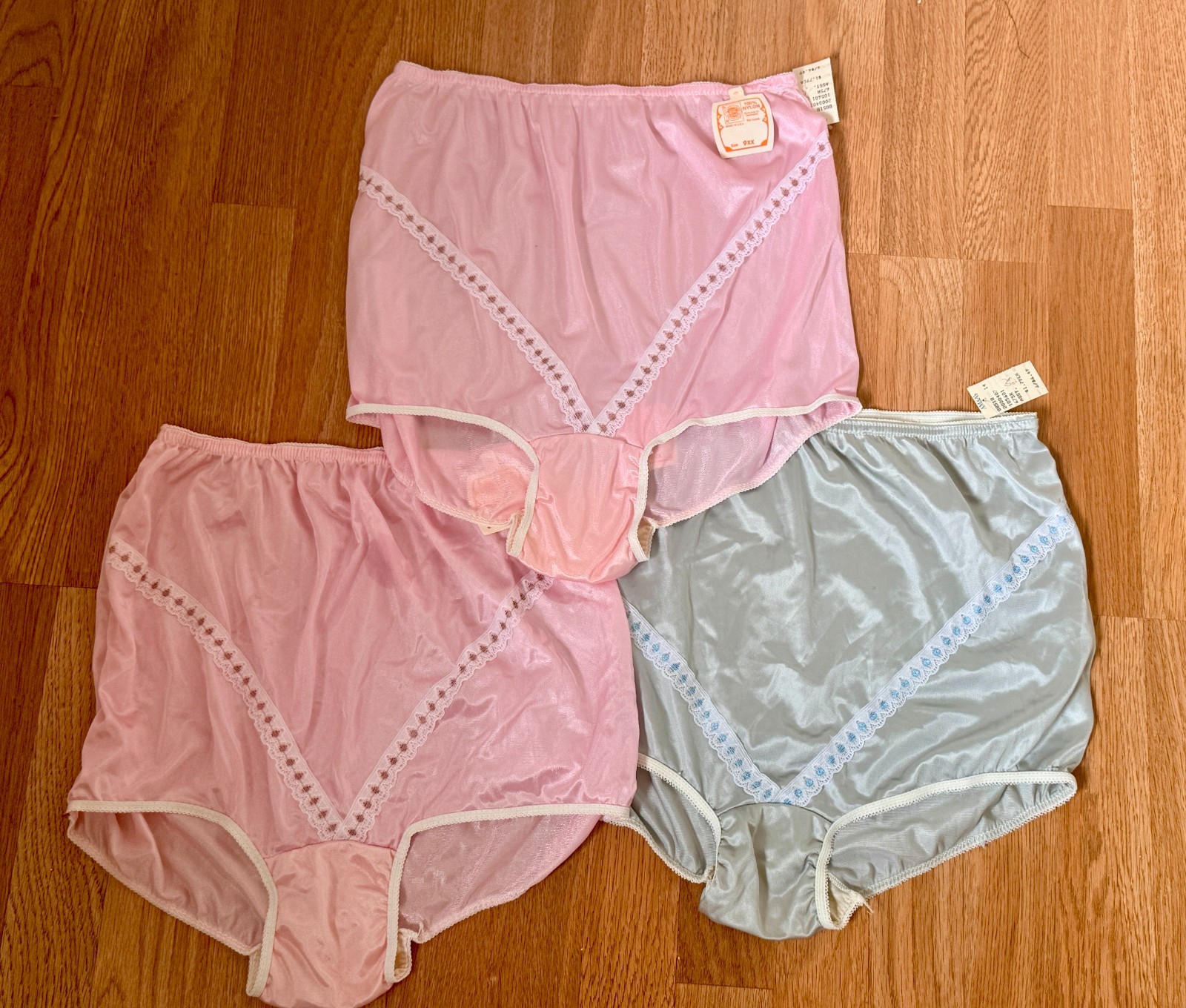 Vintage 60s 70s Nylon Lace Granny Panties High Waist Briefs Deadstock ILGWU Lot